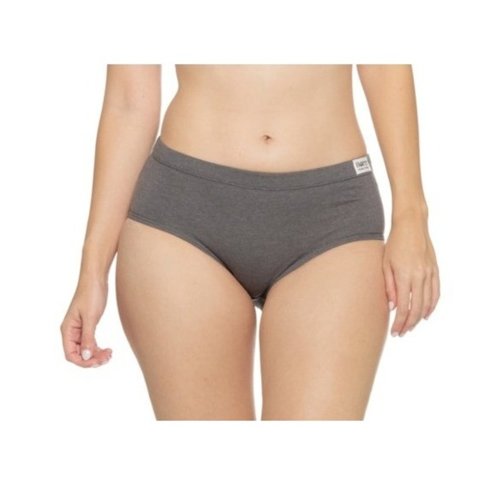 Born Organic Women's Size Medium Briefs 4-Pack Purple Blue Light Gray Dark Gray